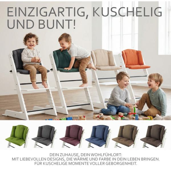 BAMBINIWELT Ersatzbezug für Stokke Tripp Trapp, MELIERT (rund)